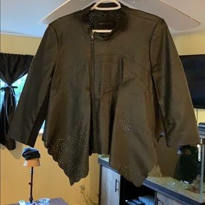 Genuine leather BCBG Max black jacket